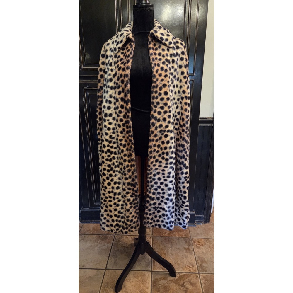 Vintage Leapord Faux Fur Cape, Halloween , Winter, Festival,Concert